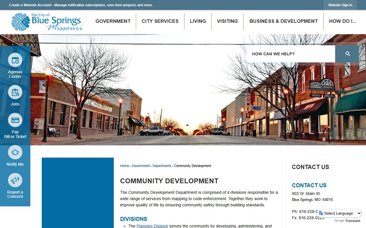 Blue Springs Missouri Health Department page for Blue Springs death index records