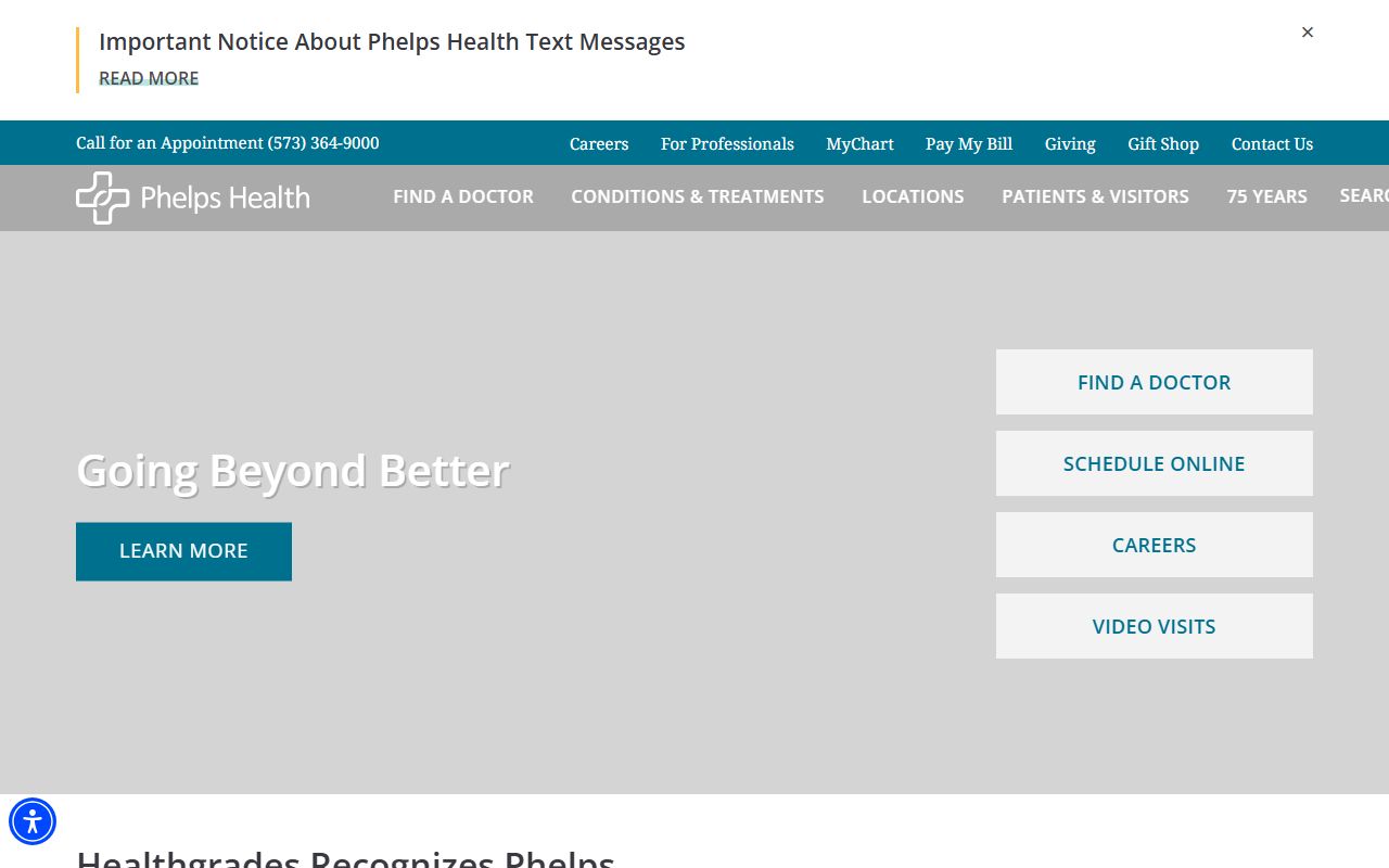 Phelps-Maries County Health Department website for Maries County death index records