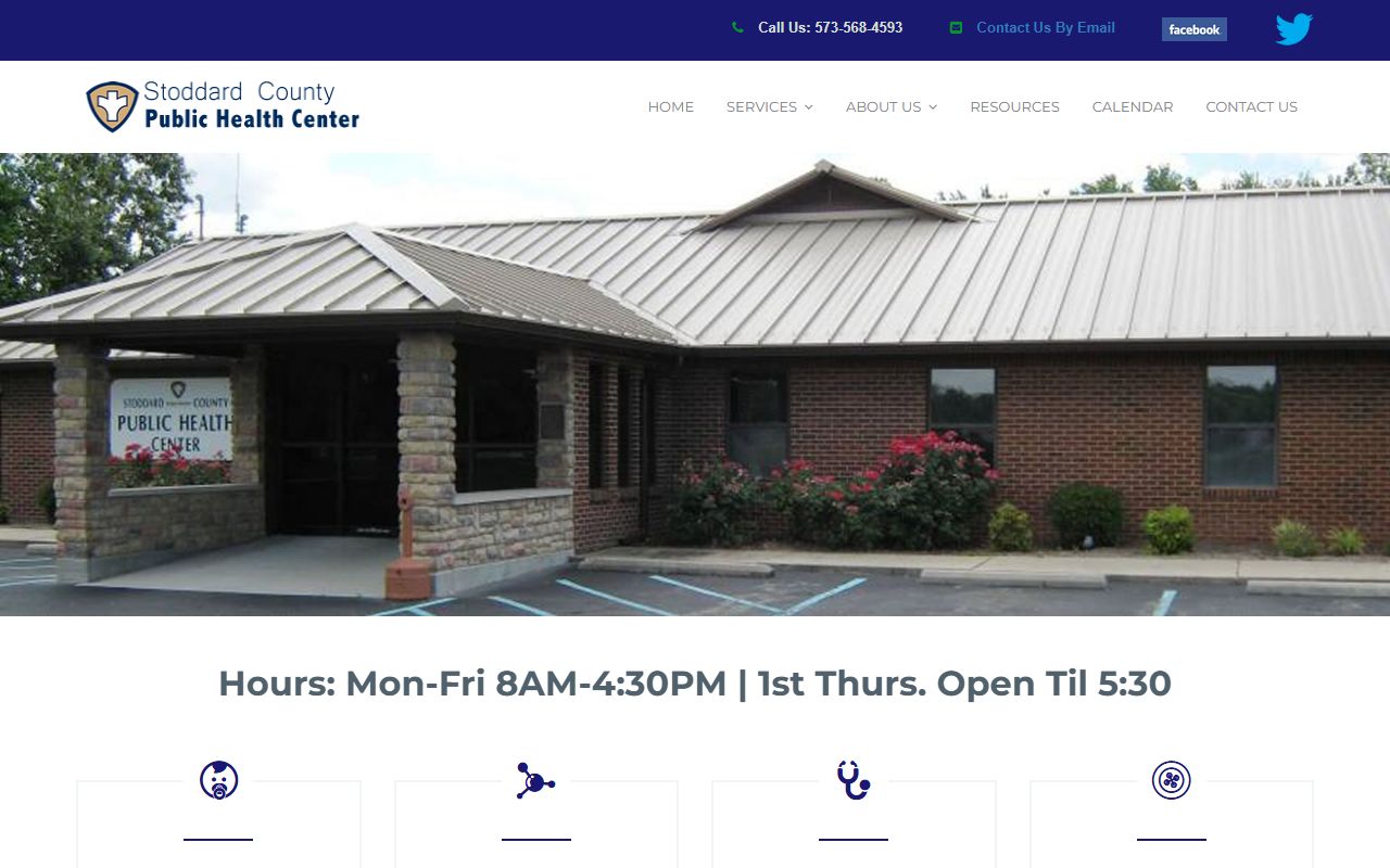 Stoddard County Health Department website for Stoddard County death index records